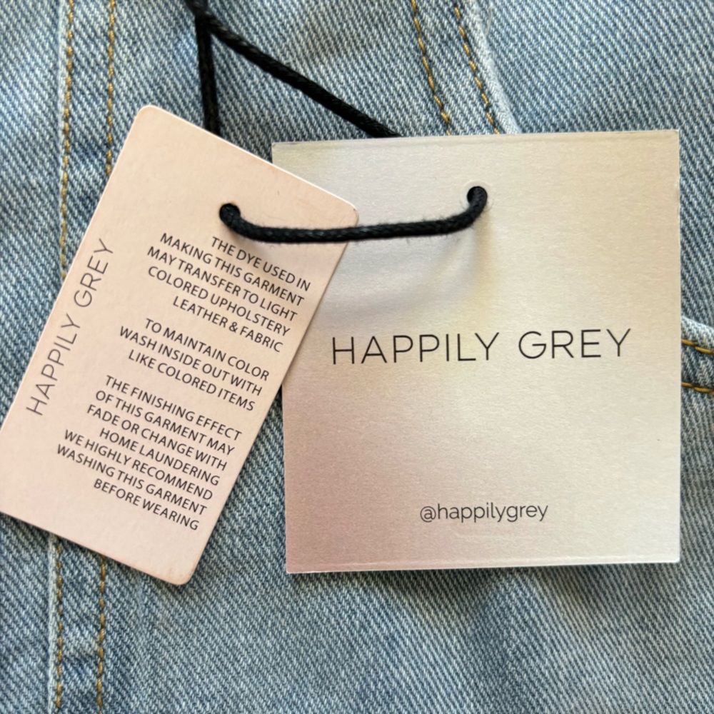 Happily Grey Classic Midi Denim Pencil Skirt --Sz 5/26 - Picture 4 of 15